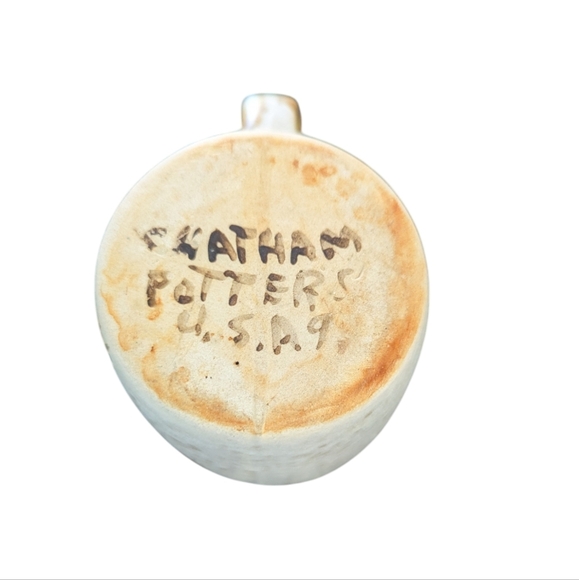 Vintage Chatham Potters Mug Stoneware USA Made Fruit Pine Cottagecore - Picture 5 of 6